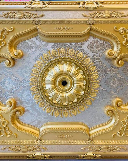 PALACE CEILING ROSE - POLYSTYRENE - RECTANGULAR -  DD120160-A ELEGANCE GOLD 120*160cm