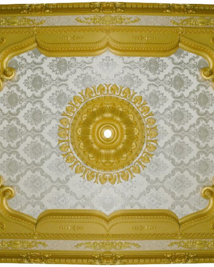 PALACE CEILING ROSE - POLYSTYRENE - RECTANGULAR -  DD140200-A - ELEGANCE GOLD 140*200cm