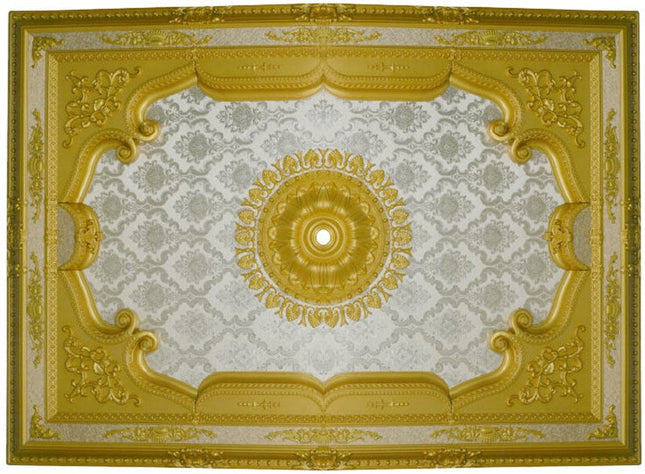 PALACE CEILING ROSE - POLYSTYRENE - RECTANGULAR -  DD140200-A - ELEGANCE GOLD 140*200cm