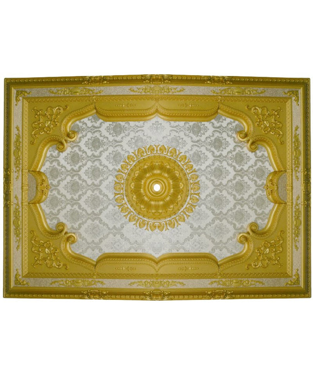 PALACE CEILING ROSE - POLYSTYRENE - RECTANGULAR -  DD140200-A - ELEGANCE GOLD 140*200cm