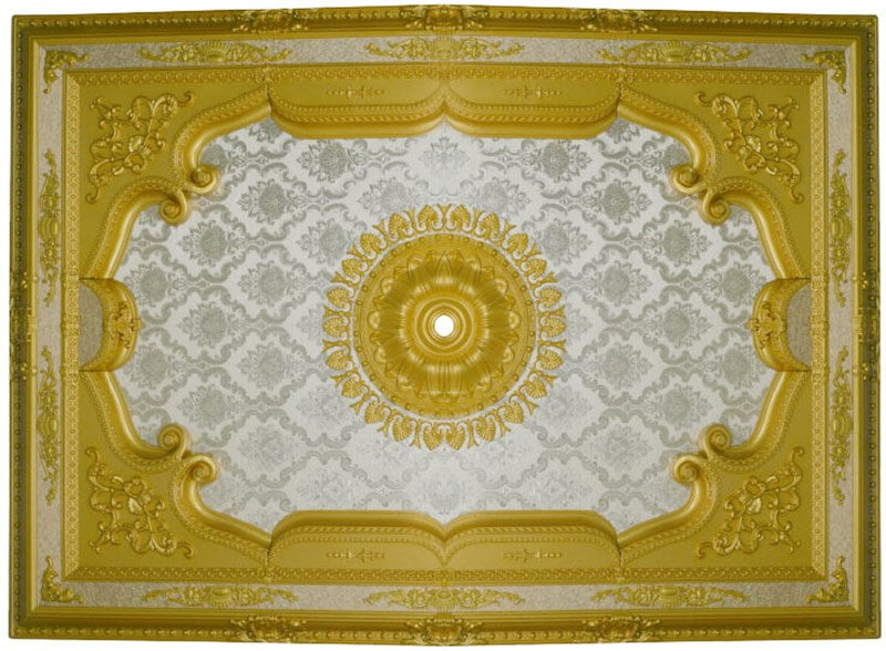 PALACE CEILING ROSE - POLYSTYRENE - RECTANGULAR -  DD140200-A - ELEGANCE GOLD 140*200cm
