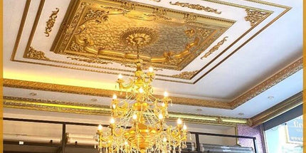 PALACE CEILING ROSE - POLYSTYRENE - RECTANGULAR -  DD140200-A - ELEGANCE GOLD 140*200cm