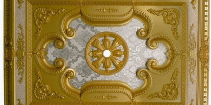 PALACE CEILING ROSE - POLYSTYRENE - RECTANGULAR - DD90120-A - GOLD 90*120cm