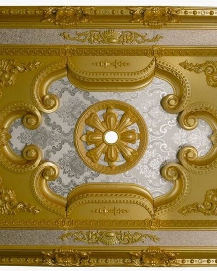 PALACE CEILING ROSE - POLYSTYRENE - RECTANGULAR - DD90120-A - GOLD 90*120cm