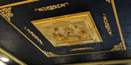 PALACE CEILING ROSE - POLYSTYRENE - RECTANGULAR - DD90120-A - GOLD 90*120cm