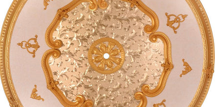 PALACE CEILING ROSE - POLYSTYRENE - DO150-A- CIRCULAR GOLD 150cm
