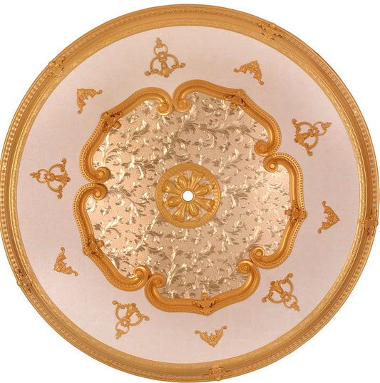 PALACE CEILING ROSE - POLYSTYRENE - DO150-A- CIRCULAR GOLD 150cm