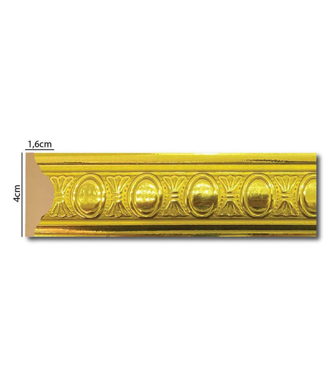 NEW AESTHETIC WALL DECORATION PALACE BORDER LATH MOLDING FINEST QUALITY  GOLD - DA40-A 4cm