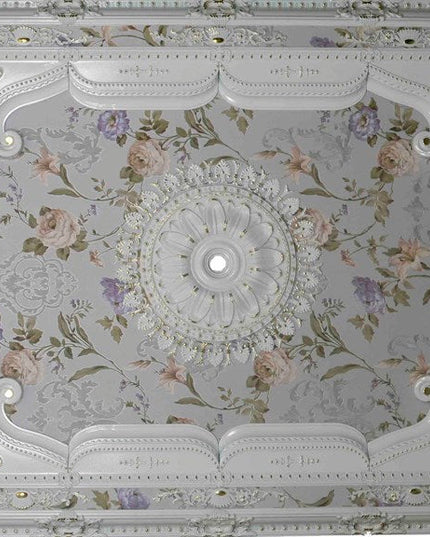 PALACE CEILING ROSE - POLYSTYRENE - RECTANGULAR - DD140200-BA - ELEGANCE WHITE GOLD 140*200cm