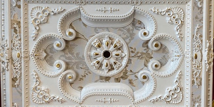 PALACE CEILING ROSE - POLYSTYRENE - RECTANGULAR - DD90120-BA - WHITE GOLD 90*120cm