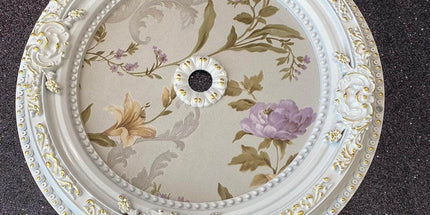 PALACE CEILING ROSE - POLYSTYRENE - DO90-BA- CIRCULAR WHITE GOLD 90cm