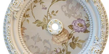 PALACE CEILING ROSE - POLYSTYRENE - DO60-BA- CIRCULAR WHITE GOLD 60cm