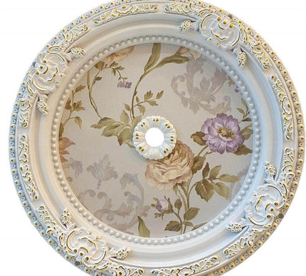 PALACE CEILING ROSE - POLYSTYRENE - DO60-BA- CIRCULAR WHITE GOLD 60cm