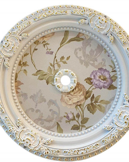 PALACE CEILING ROSE - POLYSTYRENE - DO60-BA- CIRCULAR WHITE GOLD 60cm
