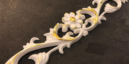 CEILING AND WALL MOTIF - POLYSTYRENE - DGP34-BA2 - DAISY WHITE GOLD 10*65cm