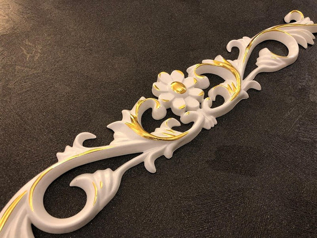 CEILING AND WALL MOTIF - POLYSTYRENE - DGP34-BA2 - DAISY WHITE GOLD 10*65cm
