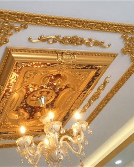 PALACE CEILING ROSE - POLYSTYRENE - RECTANGULAR - DD90120-AB - GOLD MAROON 90*120cm