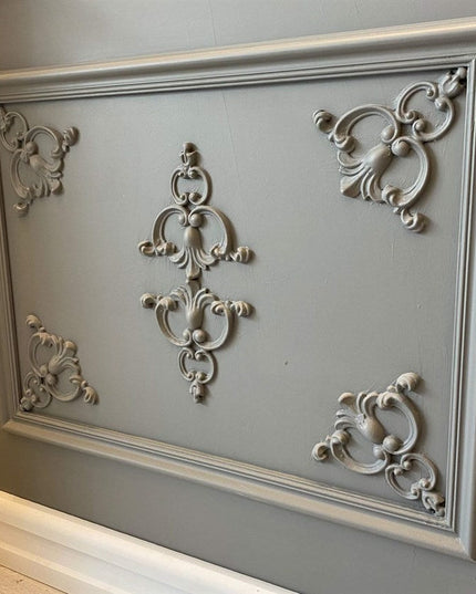 CORNER CEILING AND WALL MOTIF - POLYSTYRENE - DGM51-D2 - PAINTABLE 15*16 cm