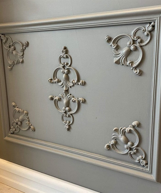 CORNER CEILING AND WALL MOTIF - POLYSTYRENE - DGM51-D2 - PAINTABLE 15*16 cm