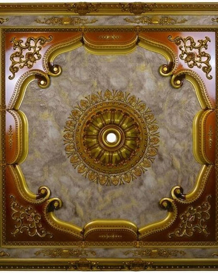 PALACE CEILING ROSE - POLYSTYRENE - SQUARE - DK150-E - ANCIENT 150*150cm
