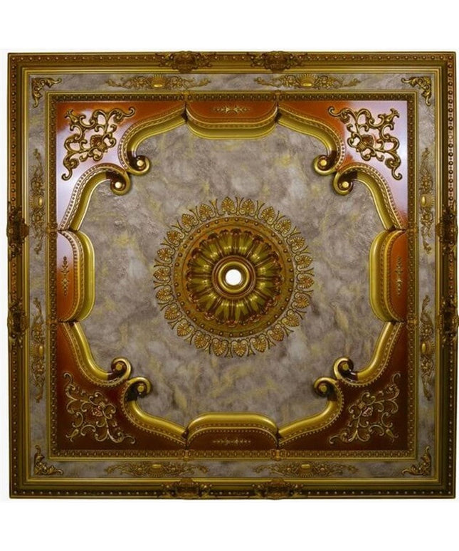 PALACE CEILING ROSE - POLYSTYRENE - SQUARE - DK150-E - ANCIENT 150*150cm