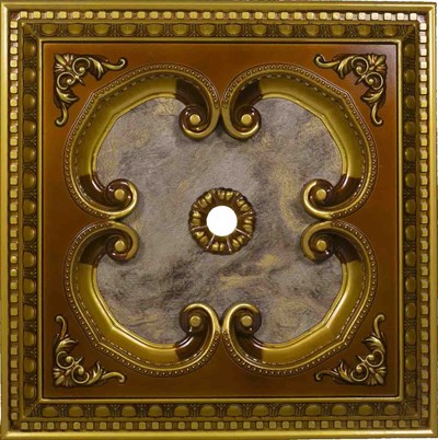 PALACE CEILING ROSE - POLYSTYRENE - SQUARE - DK60-E - ANCIENT 60*60cm