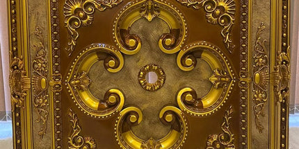 PALACE CEILING ROSE - POLYSTYRENE - SQUARE - DK90-E- ANCIENT 90*90cm