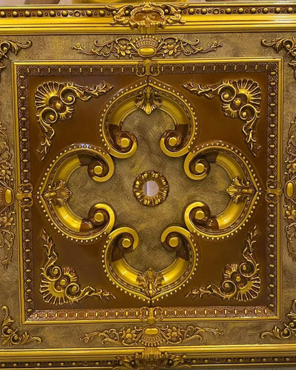 PALACE CEILING ROSE - POLYSTYRENE - SQUARE - DK90-E- ANCIENT 90*90cm