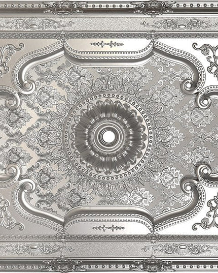 PALACE CEILING ROSE - POLYSTYRENE - RECTANGULAR - DD120160-G - ELEGANCE SILVER 120*160cm