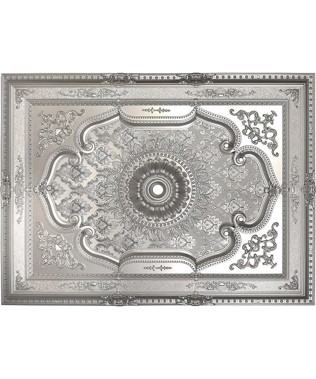 PALACE CEILING ROSE - POLYSTYRENE - RECTANGULAR - DD120160-G - ELEGANCE SILVER 120*160cm