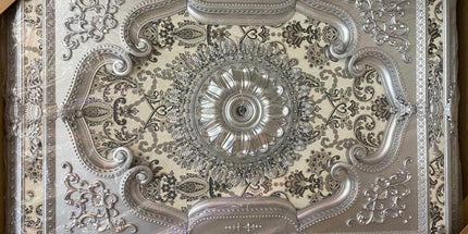 PALACE CEILING ROSE - POLYSTYRENE - RECTANGULAR - DD120160-G - ELEGANCE SILVER 120*160cm