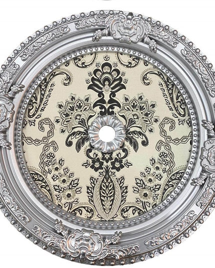 PALACE CEILING ROSE - POLYSTYRENE - DO60-G- CIRCULAR SILVER 60cm