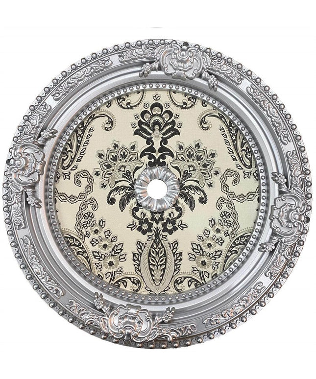 PALACE CEILING ROSE - POLYSTYRENE - DO60-G- CIRCULAR SILVER 60cm