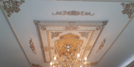 PALACE CEILING ROSE - POLYSTYRENE - RECTANGULAR - DD120160-P - ELEGANCE PATINA 120*160cm