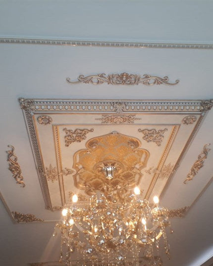 PALACE CEILING ROSE - POLYSTYRENE - RECTANGULAR - DD120160-P - ELEGANCE PATINA 120*160cm