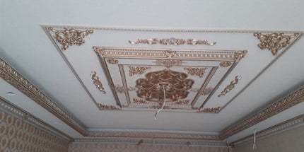 PALACE CEILING ROSE - POLYSTYRENE - RECTANGULAR - DD120160-P - ELEGANCE PATINA 120*160cm