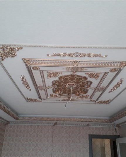 PALACE CEILING ROSE - POLYSTYRENE - RECTANGULAR - DD120160-P - ELEGANCE PATINA 120*160cm