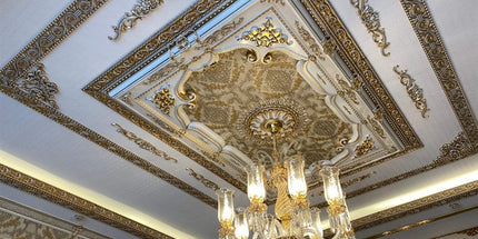 PALACE CEILING ROSE - POLYSTYRENE - RECTANGULAR - DD140200-P - ELEGANCE PATINA 140*200cm