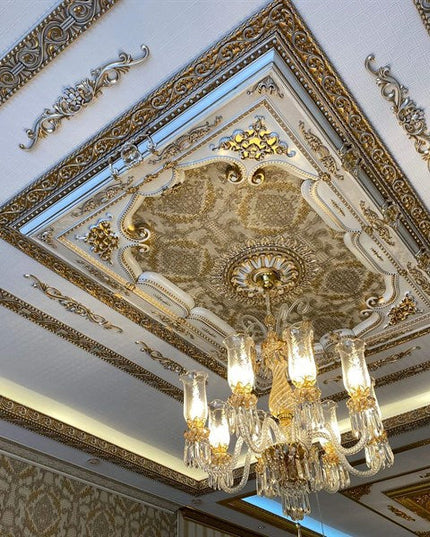 PALACE CEILING ROSE - POLYSTYRENE - RECTANGULAR - DD140200-P - ELEGANCE PATINA 140*200cm