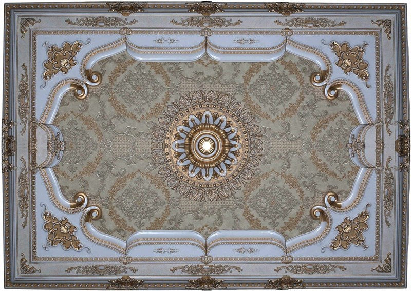 PALACE CEILING ROSE - POLYSTYRENE - RECTANGULAR - DD140200-P - ELEGANCE PATINA 140*200cm