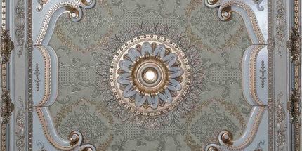 PALACE CEILING ROSE - POLYSTYRENE  - SQUARE - DK150-P - PATINA 150*150cm