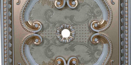 PALACE CEILING ROSE - POLYSTYRENE - SQUARE - DK60- P - PATINA 60*60cm