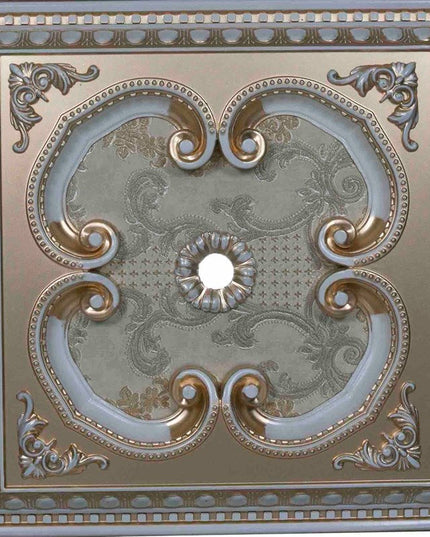 PALACE CEILING ROSE - POLYSTYRENE - SQUARE - DK60- P - PATINA 60*60cm