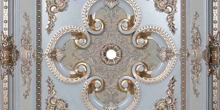 PALACE CEILING ROSE - POLYSTYRENE - SQUARE - DK90-P- PATINA 90*90cm