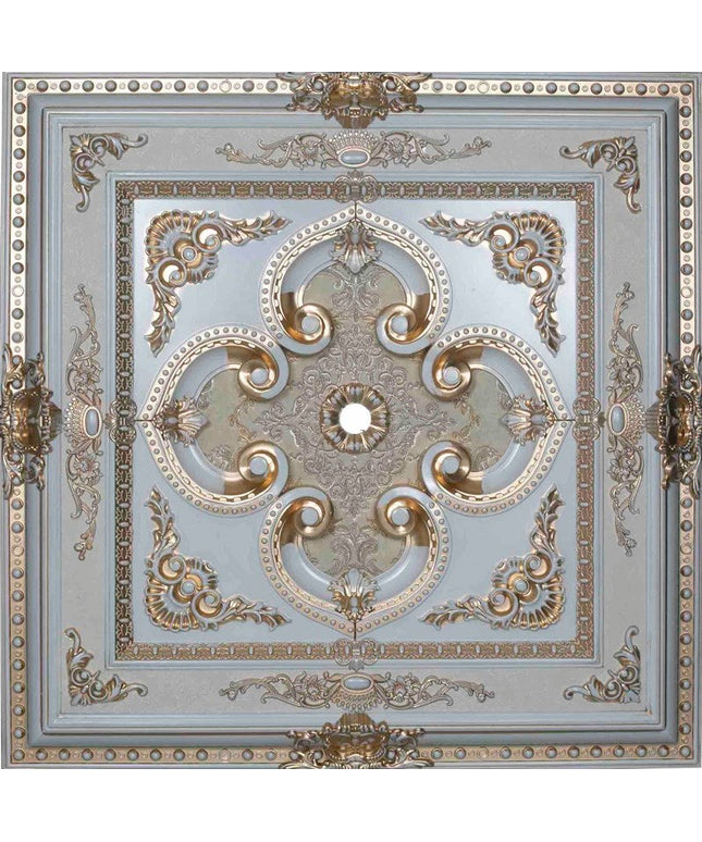 PALACE CEILING ROSE - POLYSTYRENE - SQUARE - DK90-P- PATINA 90*90cm