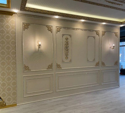 CEILING AND WALL MOTIF - POLYSTYRENE -  DGP34-P - DAISY PATINA 10*65cm